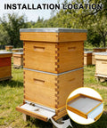 Screened Beehive Bottom Board For 10 Frame Langstroth Hives With Beeswax Coated Solid Wood Base Easy Ventilation And Moisture Control