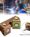 Heavy Duty Adjustable V Type Welding Clamps Stainless Steel Set Of 4 For Metalwork And DIY Projects Secure Hold Strong Grip with magnet