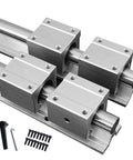 2 Piece SBR20 Linear Rails 400mm With 4 SBR20UU Blocks For CNC Machines Fully Supported High Precision Linear Guide System