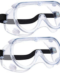 Anti-Fog Safety Goggles For Lab And Industrial Use HD Clear Eye Protection ANSI Z87.1 Approved 2 Pack with black straps