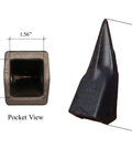 Pocket and side view of Rock Bucket Teeth Set For Backhoe And Excavator Wear Parts GET 230TL T230L T23P 10 Pack fits major brands