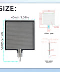 Two Pack Thin Film Pressure Sensor Pads RP S40 ST High Precision FSR406 Force Sensor, front and side view, 40x55mm dimensions