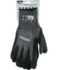 FitKnit Cut Level 7 Nitrile Dipped Work Gloves With Superior Grip ANSI A7 Cut Puncture 4 Flexible FitKnit Comfort Gray Black Large X Large US For Tough Jobs, front view.