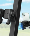 Hella Strong Magnetic Golf Cart Phone Holder And Tractor Mount Featuring Badass Neodymium Magnets, heavy-duty size, and secure phone grip.