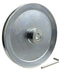 Beefy Eight Inch One Groove V Belt Pulley With Three Quarter Inch Bore 1020 Steel Zinc Plated Durable Motor Pulley For A B 5L 4L V Belts Includes Keyseat Screws And Wrench