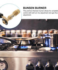 Bunsen Burner Portable Laboratory Gas Burner Brass With Adjustable Air Mix And Gas Flow For Precise Lab Heating And Safe Experiments Pro Grade For Classrooms Workshops And Scientific Research with kitchen backdrop