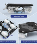 Heavy Duty Furniture Movers With Wheels 2000 Lbs Capacity Four Wheel Dolly Lifter Tool Set With 360 Degree Rotating Wheels detail view