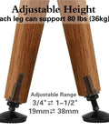 50mm Diameter Adjustable Leveling Feet Heavy Duty Levelers For Furniture Tables And Chairs Rugged Rust Resistant Construction