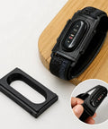Dual Device Band Adapter Frame For Air To 5.0 Wearables With Interchangeable Nylon Elastic And Silicone Straps For All Day Comfort No Fuss Fit Flexible Arm Placement And Interference Free Monitoring black PLA wristband bracket
