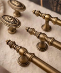 Antique Brass Kitchen Cabinet Handle With Vintage Bronze Look Boss Level Style Pull Drawer Knob for Wardrobe and Furniture