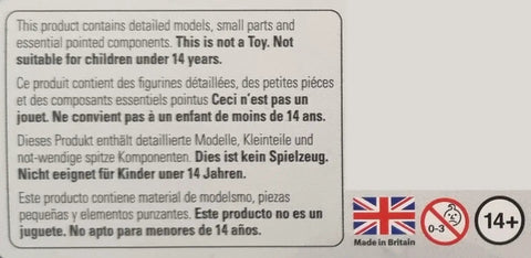 Warning label for Thirty US Army Infantry Minis Set For Bolt Action Tabletop Wargaming 28mm Plastic WWII Figures