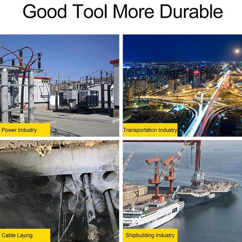 Power industry, transportation, cable laying, and shipbuilding industry showcasing Heavy Duty Electric Wire Stripper And Cutter Peeling Tool.