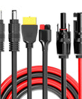 4 In 1 Solar Connector Extension Cable Splitter For Parallel Charging Of Portable Power Stations XT60 45A DC 8mm 5.5mm Adapters