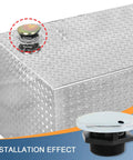 Vent Cap For Diesel Transfer Tanks With Threaded Neck And 2 Inch Base Built Tough Vented Gas Cap installed on silver metal tank