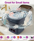 No Sweat Portable Washing Machine 18 Liter Foldable Mini Laundry Tub with clothes washing in water