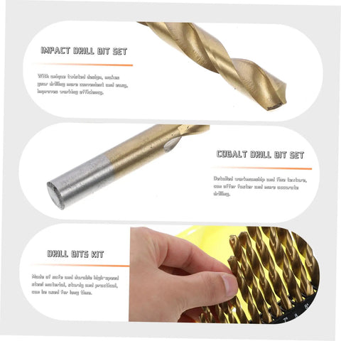 Cool HAKIDZEL 19 Piece Cobalt Drill Bit Set Made From High Speed Steel Twist Bits With Serious Impact Resistance For Nailing Precision Drilling On Tough Metal And Wood Fast and Easy, 19-piece cobalt HSS twist drill bits