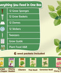Indoor Hydroponics Seed Pods Kit With 12 Refill Pods And Six Salsa Seed Packets Including Accessories and Plant Food