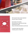 Top Shelf Aluminum Alloy Router Table Insert Plate With Wicked Smooth Lift System And Two Swap Ready Rings For Garage Woodworking Benches Shop Badass Heavy Duty Router Base Board Accessory Sharp Red Finish, showing surface details.