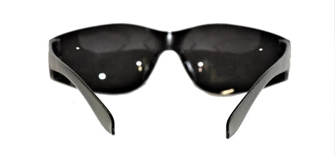 Safety Glasses Pack Of 12 For DIY Projects Garden Work Cycling And Sports with dark privacy lenses, rear view