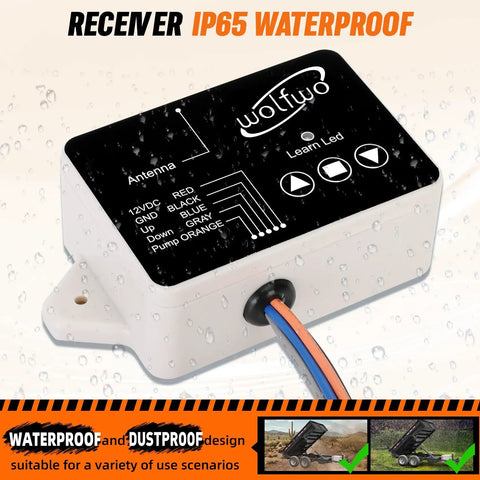 Dump Trailer Wireless Remote Controller For 3 Wire And 4 Wire 12V Hydraulic Dump Trailer With Waterproof IP65 Receiver
