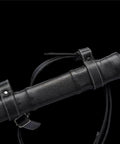 Black brown scabbard detail of Beefy Hand Forged Spring Steel Medieval Longsword 46 Inch Full Tang With Black Brown Scabbard Tempered 50 To 55 HRC Real Warrior Sword