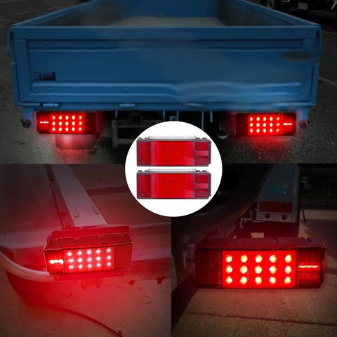 Submersible Boat Trailer Lights Kit With LED Stop Brake Turn Signals And White Backup Lights Side Marker And 3rd Light Bar Wiring