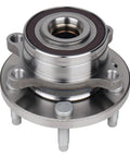 512460 Beefed-Up Front And Rear Wheel Bearing Hub Assembly For Ford Explorer 2011-2018 And Ford Police Interceptor Utility 2013-2018 Front Or Rear Fit Replacement Part, metal 5-lug ABS hub close-up view