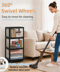 8 Pack Self Adhesive Caster Wheels With Rock Solid Triangular 3 Ball Design, Low Profile Black Rollers For Furniture And Home Gear, 15 Lbs Each, Sweet Glide On Smooth Floors Without The Hassle with 360° swivel wheels.