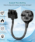 Plug And Play Nema 14-50 To J1772 Converter For Tesla Mobile Connector Gen Two showing flexible black cable and connectors.