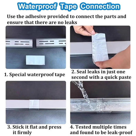 Waterproof tape used with Durable 304 Stainless Steel Trench Drain Kit for sealing connections, preventing leaks in drains.