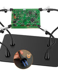 Extra Magnetic Soldering Third Hand With Alligator Clips 4 Gooseneck Arms Soldering Station PCB Board Holder Tool Non Slip Base