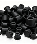 76Pcs Black T Type Silicone Hole Plug Kit With 7 Sizes From 1/4 Inch To 1 Inch Vulcanized Dustproof Sealing Plugs scattered view