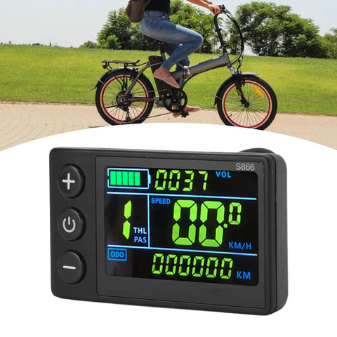 All Weather E Bike LCD Display With Waterproof 5 Pin Connector Color Screen Cycling Computer For Electric Bicycles And Scooters Ride Ready Tough Weatherproof Meter Panel No Fuss Wiring