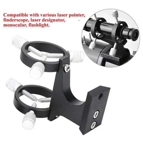 Beefy High Profile Aluminum Alloy Adjustable Laser Finder Scope Bracket With One Quarter Inch Screw, multiple views