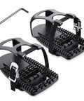 Peloton Toe Cages And Pedal Adapters For Regular Shoes Convert Look Delta Pedals To Toe Clip Straps Black with Allen Key
