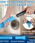 4-Piece Dryer Vent Cleaner Kit With Flexible Vacuum Hose Lint Trap Brush Appliance Brush Pro Cleaning Tools assembly guide