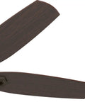 Top Tier 52 Inch Indoor Ceiling Fan With Bright Integrated Led Lighting And Easy Pull Chain Setup For Reliable Airflow Fan blade close-up, dark wood finish.