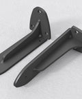 Heavy Duty Wall Mounted Shelf Brackets 2 Pack Black Iron Metal L Shape Floating Supports For Diy Open Shelving Includes Hardware on white background.