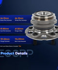 Rear Wheel Hub Bearing Assembly 512501 OE For Acura RDX 2013-2015 AWD And Honda CR-V 2012-2016 AWD With Encoder Sensor