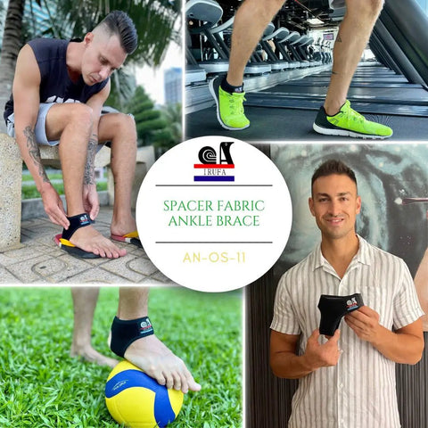 Achilles Tendon Support Ankle Wrap With 3D Breathable Knit worn during sports and daily activities, shown in different settings.