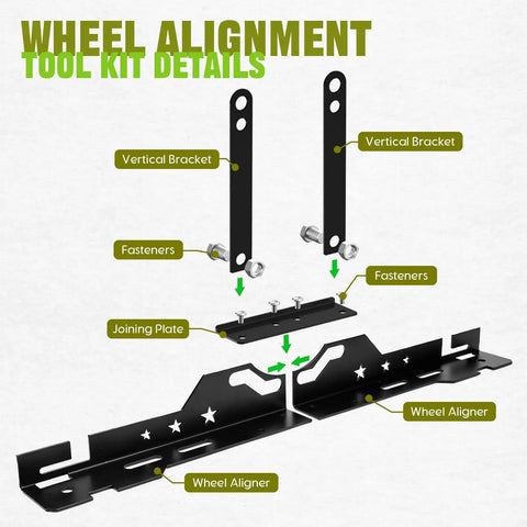Pro Wheel Alignment Tool Plates Kit For Quick Front End Toe Check With Slick Slip On Brake Caliper Adapters For Fast No Sweat Stance Tuning And Rock Solid Ride On Trucks And Rides