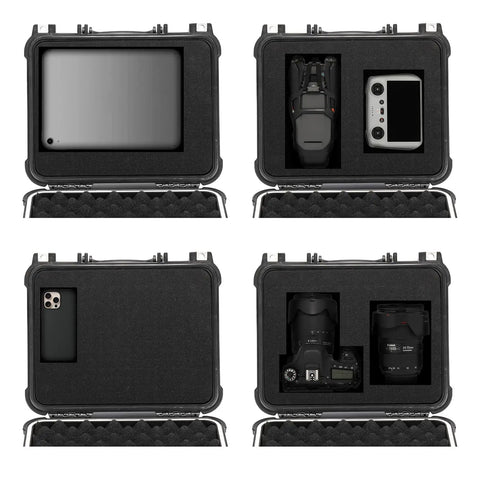 Super Tough Badass Waterproof Toolbox 13.4 Inch Features Customizable Foam Padlock Ready IP67 Rating Shockproof Hard Case Protects Cameras Tools Gears In All Weather Conditions Sweet Storage You Can Count On