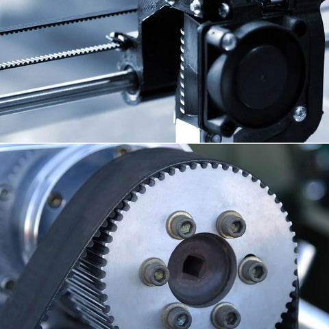HTD 5M Rubber Timing Belt 1350mm Pitch Length, 15mm Wide, 3.6mm Thick, 270 Teeth, Closed Loop Pulley For High Torque Drives, Neoprene Reinforced Belt Delivers Smooth Power Transfer And Slippage Prevention. on pulley system