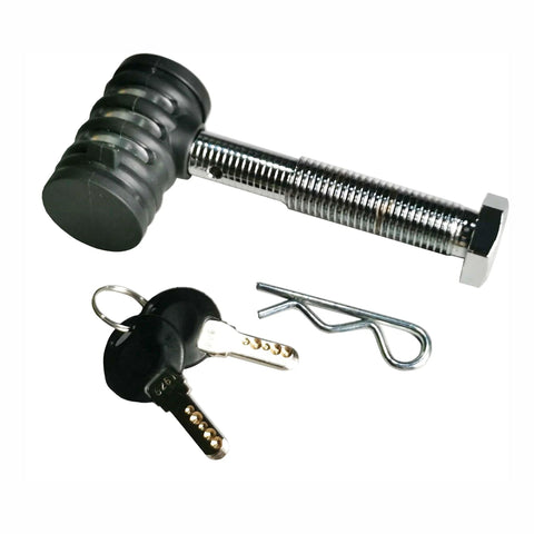 Threaded Hitch Locking Pin For 2 Inch Bike Rack Receivers M16 Thread Fits 70210 50250 50606 with locking head and keys