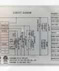 Circuit diagram showing technical parameters for Top Shelf Commercial Freezer Slick Glass Door Reach In Display Merchandiser.