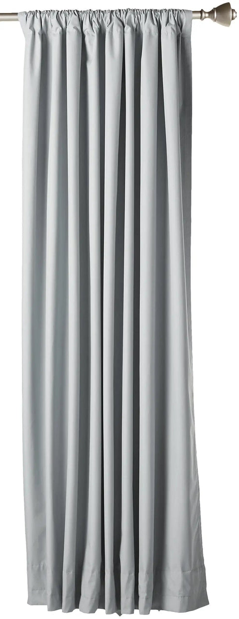 Room Darkening Blackout Window Curtains With Rod Pocket And Tie Back, 52 By 63 Inches, Light Gray, Set Of 2, 100 Percent Blackout For Total Privacy