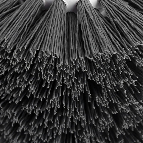 Close-up image of Phefop Abrasive Wire Burnishing Polishing Wheel 320 Grit for detailed surface treatment.