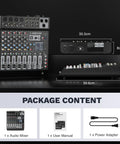 Six Channel DJ Mixer With Flexible Routing Bluetooth Streaming USB Recording 16 DSP Effects And Dual Aux Bus Sub Outputs Package