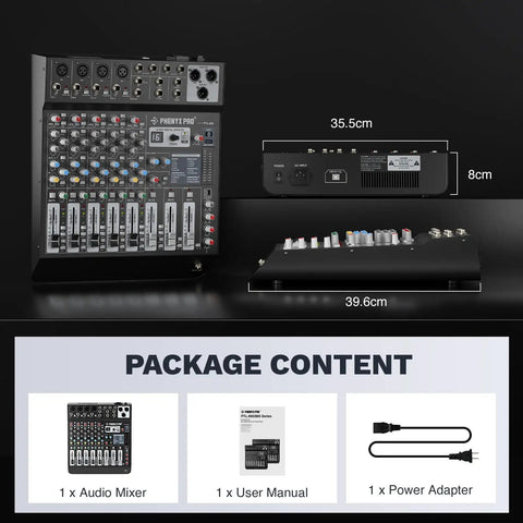 Six Channel DJ Mixer With Flexible Routing Bluetooth Streaming USB Recording 16 DSP Effects And Dual Aux Bus Sub Outputs Package