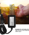 Person using 7 In 1 Soil Tester With 5 Pin PH NPK Temperature Humidity EC Sensor For Lawn Garden Farm Pasture Agriculture Pro Grade pH Meter